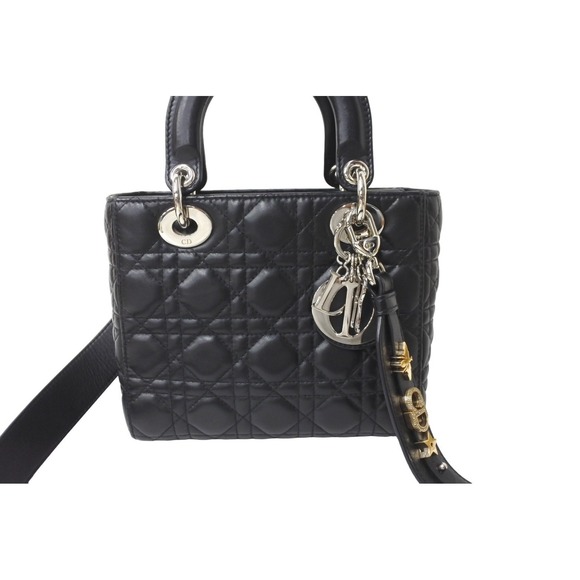 Dior My  Black Handbag Lambskin Christian  Lady - Picture 1 of 8